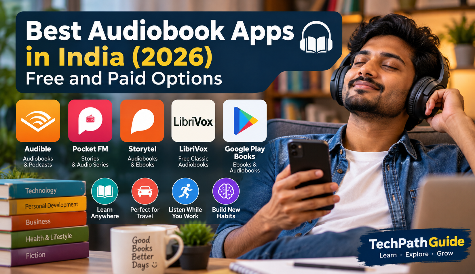 Best Audiobook Apps in India (2026): Free and Paid Options