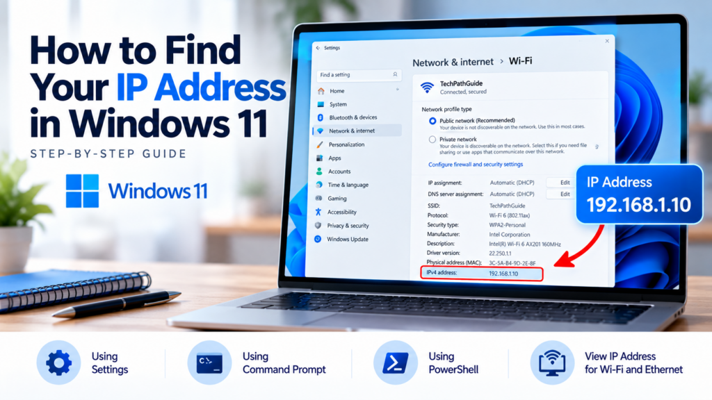 How to find your IP address in Windows 11 using Network and Internet settings